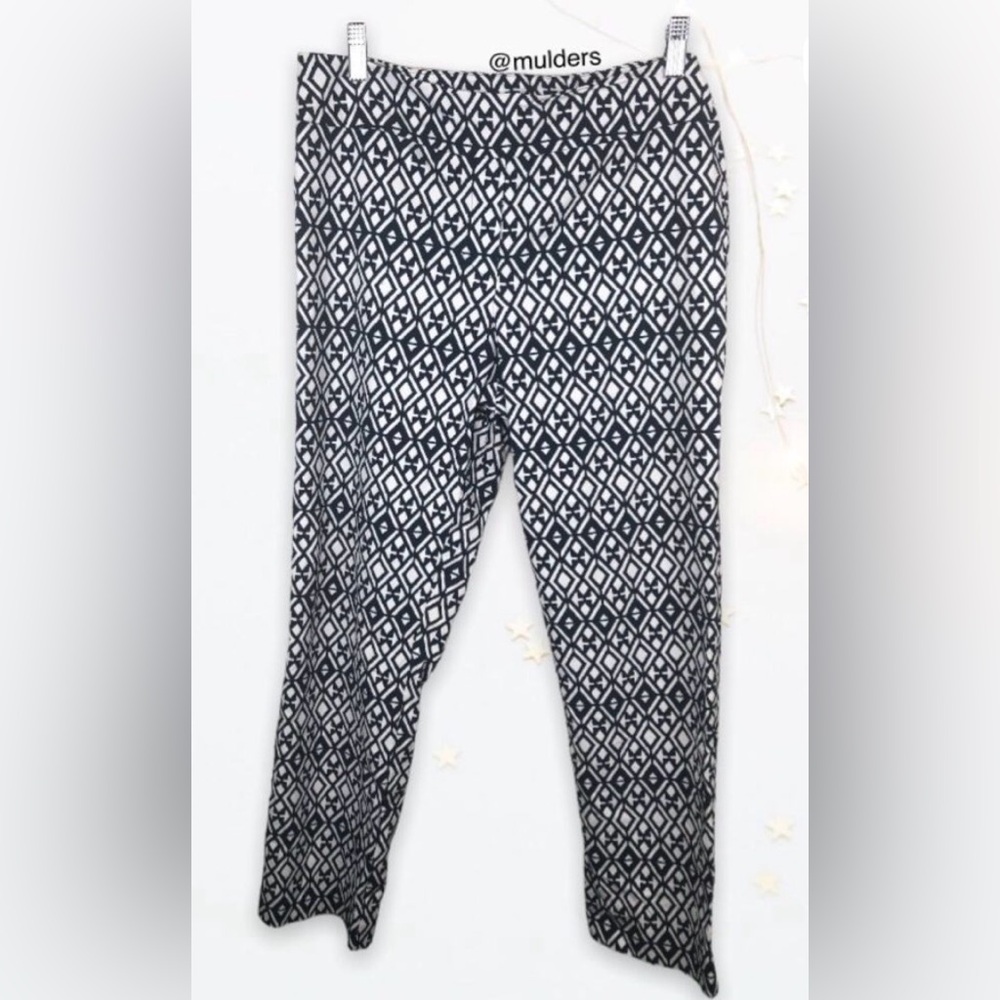 Erica Taylor for Stitch Fix Diamond Print Geometric Cropped Pants XL
